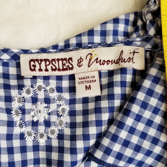 Gypsies & Moondust gingham pattern top. Size M - Picture 6 of 8